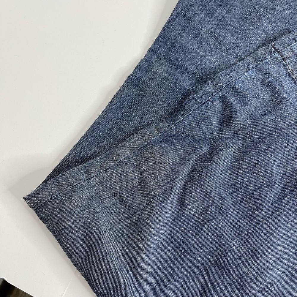Level 99 Blue Denim Picket Tencel and Linen Trousers Size 27 NWT - Picture 5 of 13